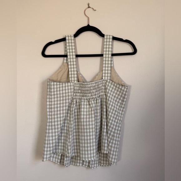 Lea & Viola Beige Gingham Matching Set Bustier Top & Skirt Cottagecore XS/S - Picture 4 of 12
